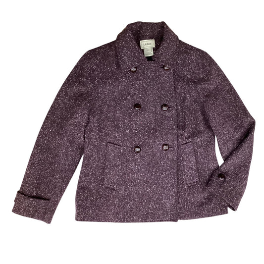 Coat Peacoat By L.L. Bean In Purple, Size:S
