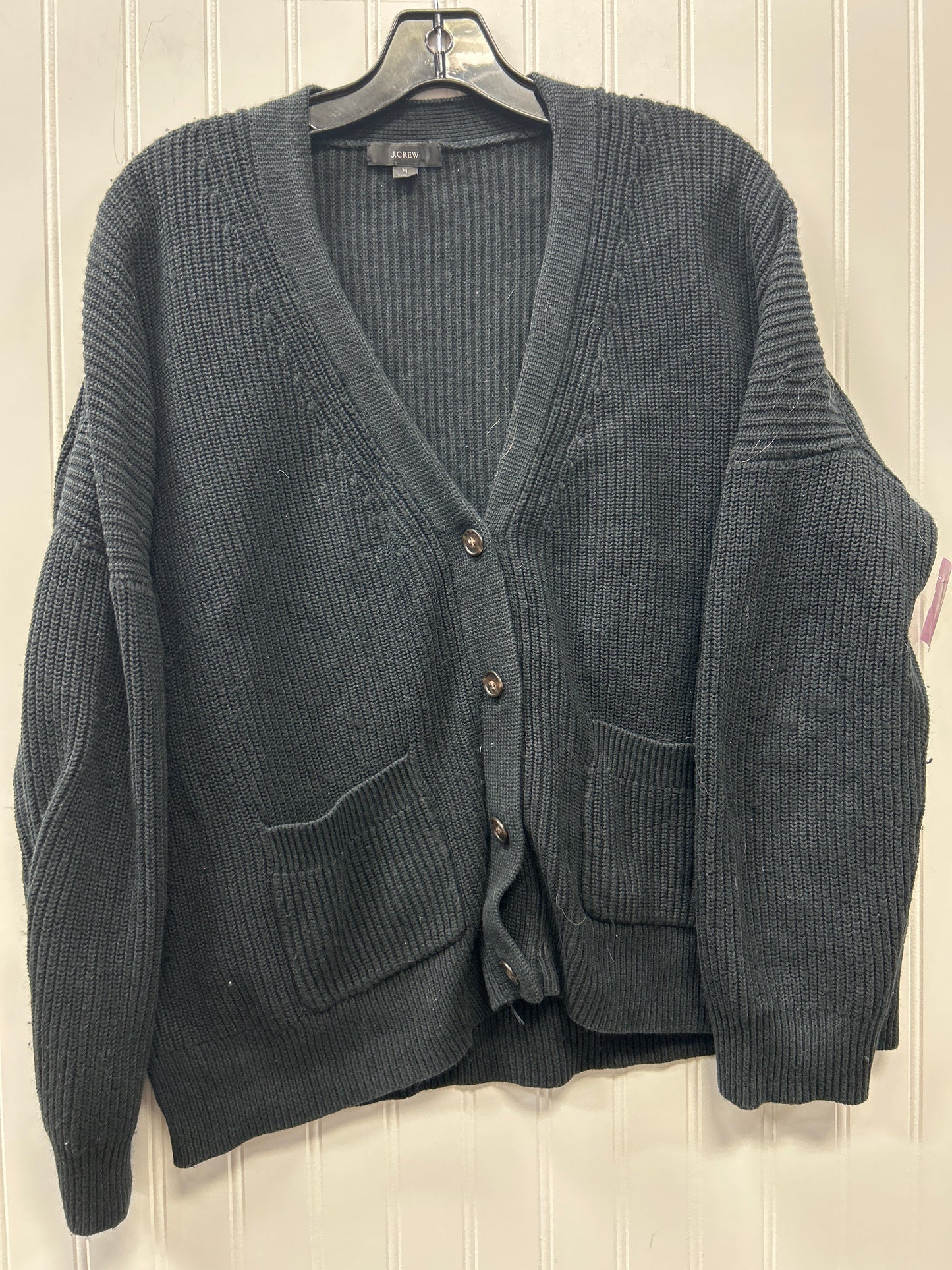 Sweater Cardigan By J. Crew In Black, Size:M