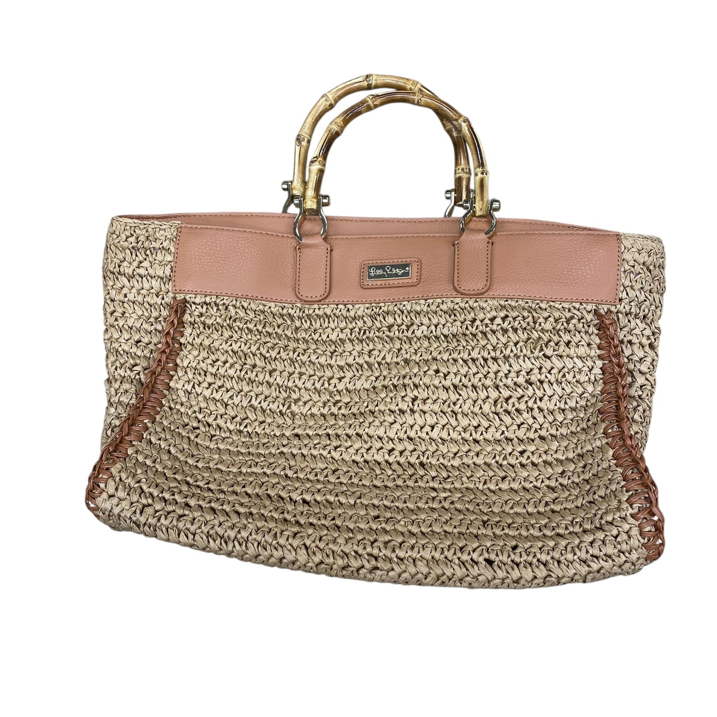 Handbag Designer By Lilly Pulitzer In Tan, Size:Medium