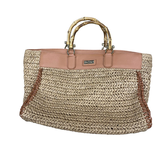 Handbag Designer By Lilly Pulitzer In Tan, Size:Medium