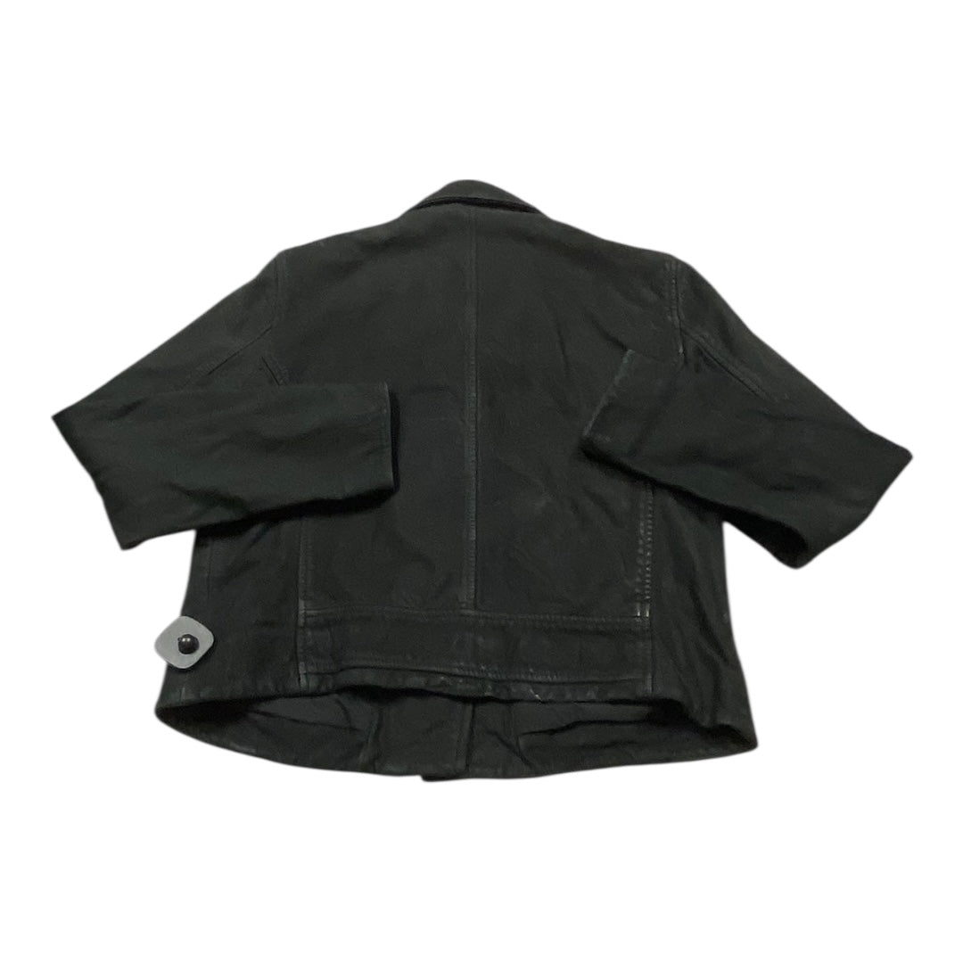 Jacket Moto Leather By Lucky Brand In Black, Size:L