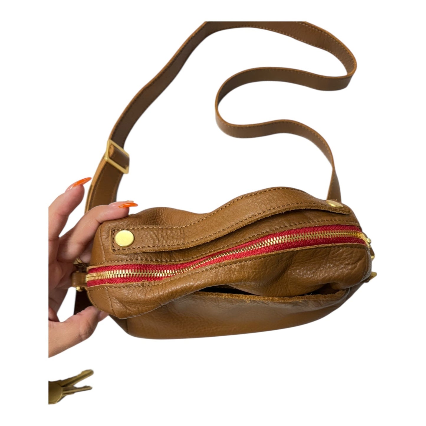 Crossbody Leather By Hammitt In Brown, Size:Medium