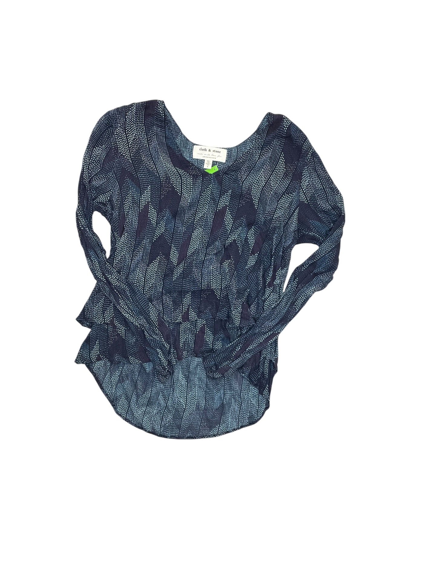 Blouse Ls By Cloth & Stone In Blue, Size:S