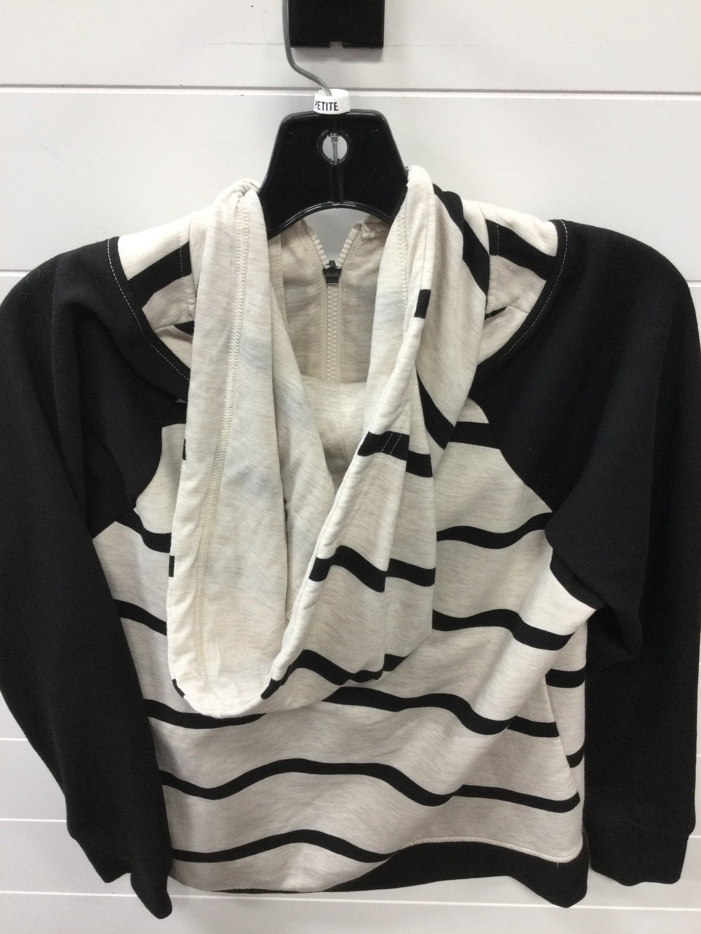Cardigan By Maurices In Black & Cream, Size:M
