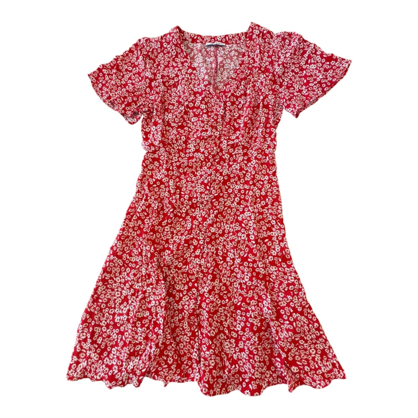 Dress Casual Midi By Madewell In Red, Size:2
