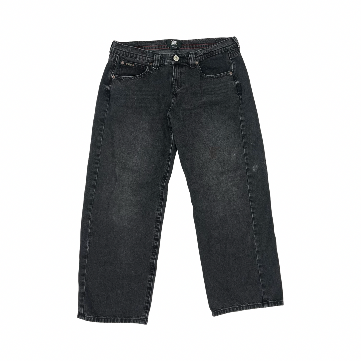 Jeans Wide Leg By Bdg In Black Denim, Size:18