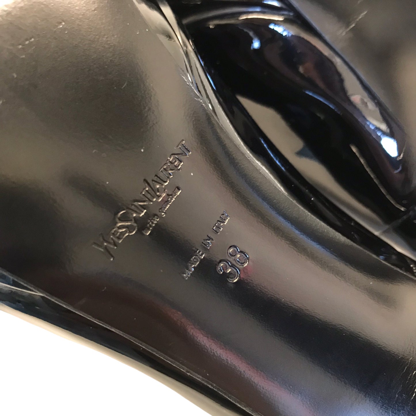 Shoes Luxury Designer By Yves Saint Laurent In Black, Size:7.5