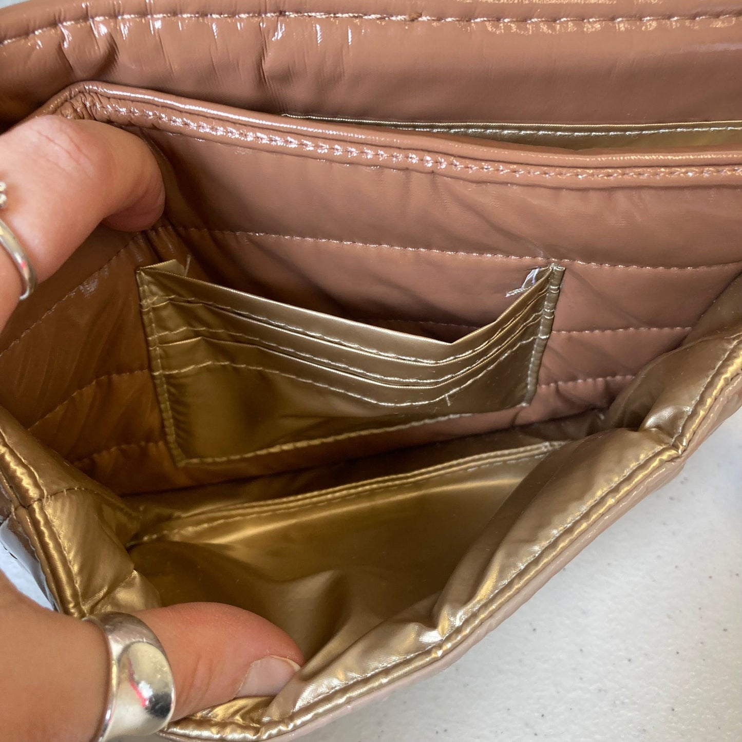 Handbag By Think Royln In Tan, Size:Small