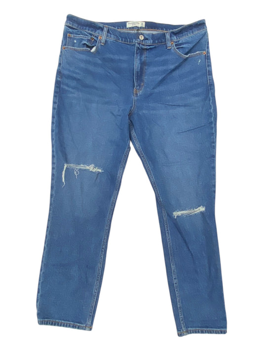 Jeans Skinny By Abercrombie And Fitch In Blue Denim, Size:18