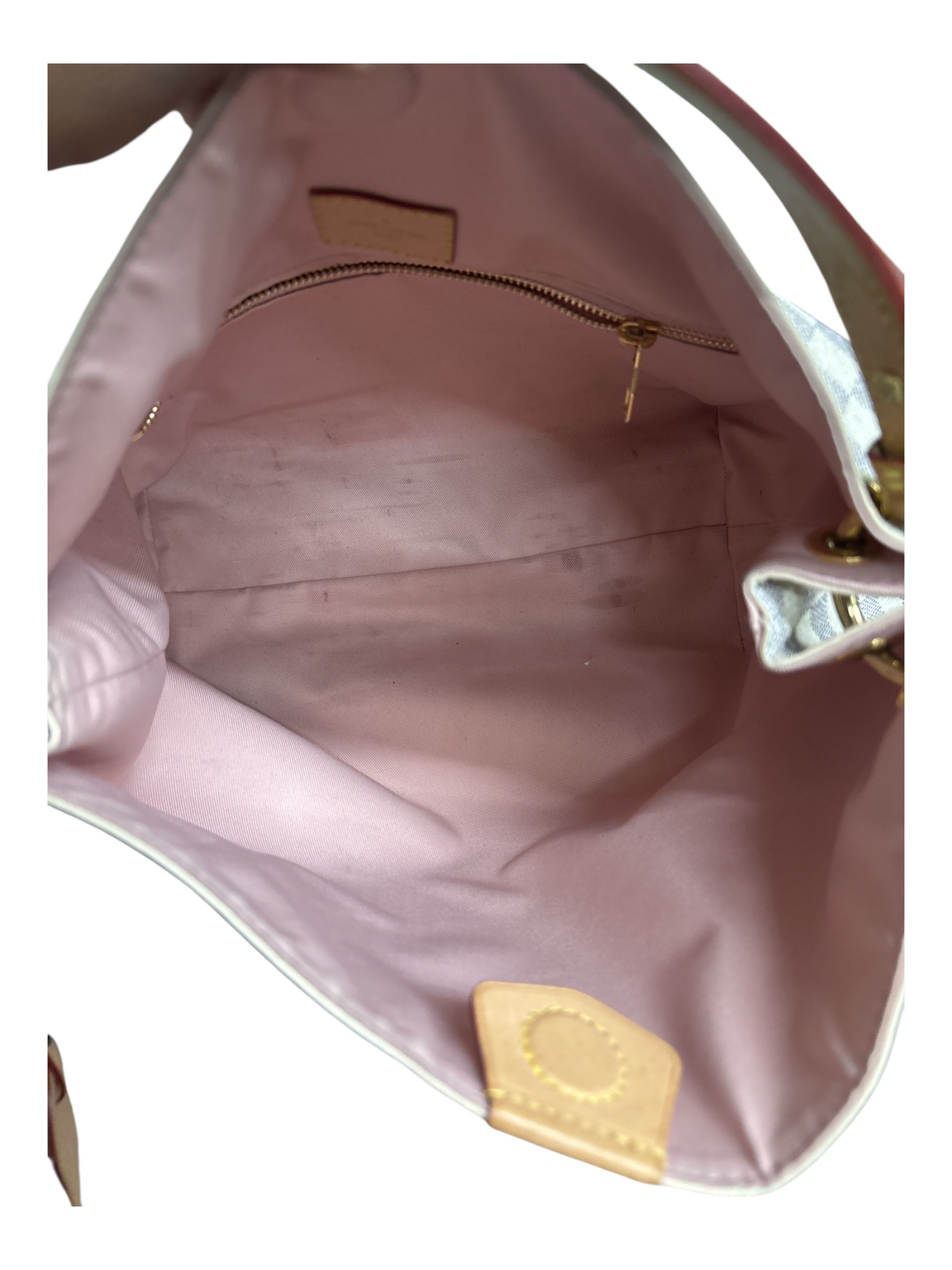 Handbag Luxury Designer By Louis Vuitton, Size: Medium Damier Azur Graceful PM Rose Ballerine