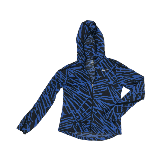 Athletic Jacket By Nike In Black & Blue, Size:S