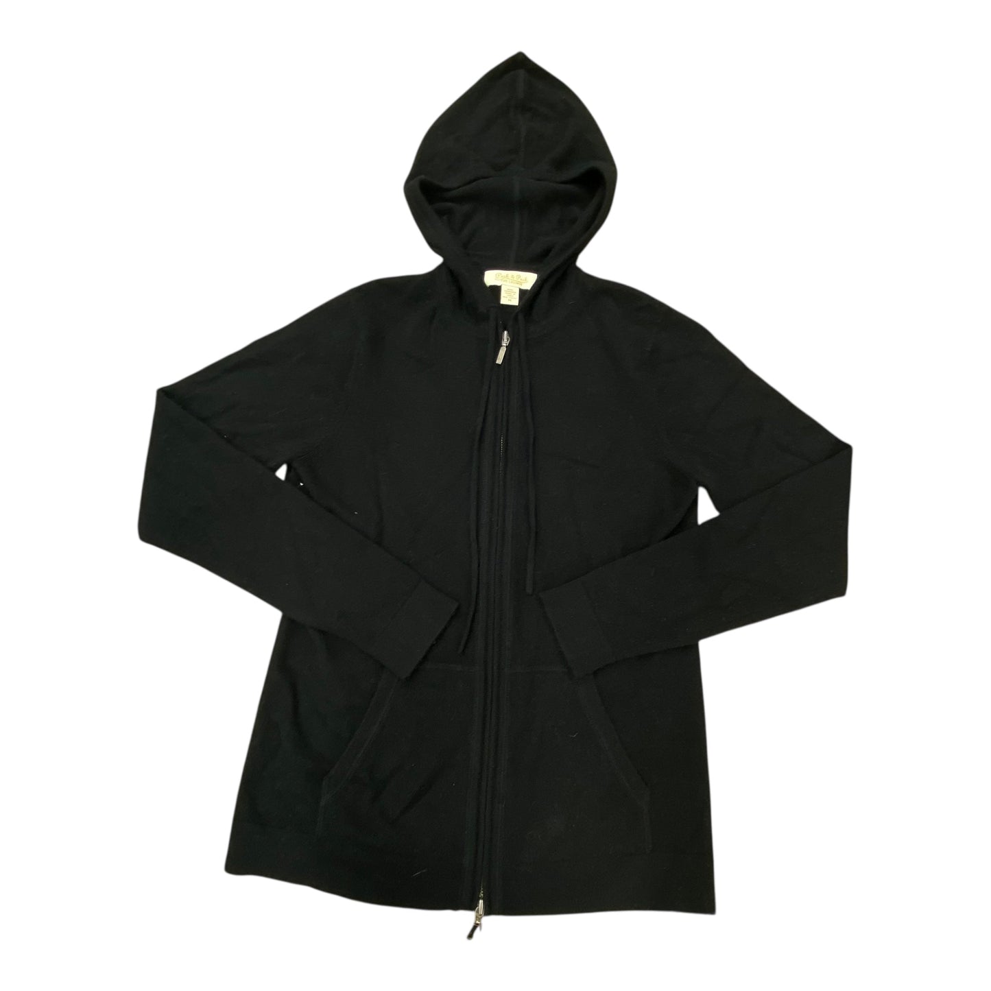 Sweater Cardigan Cashmere By Peck And Peck In Black, Size:M