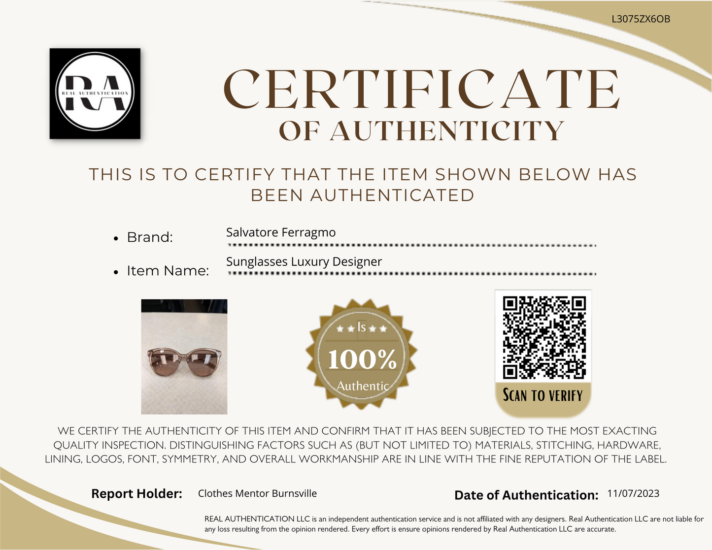 Sunglasses Luxury Designer By Ferragamo