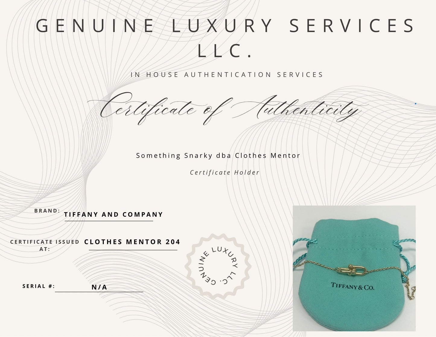 Tiffany & Company 18K Hardware Double Link Luxury Bracelet, SIZE: 6”