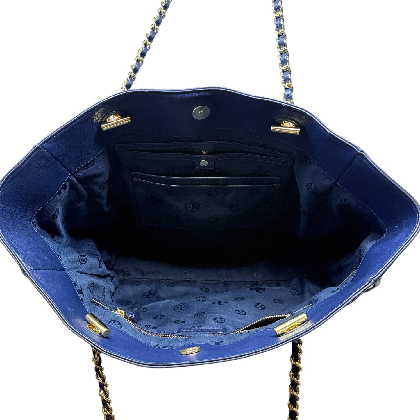 Alexa Flat Quilted Soft Leather Tote Designer By Tory Burch, Size: Large