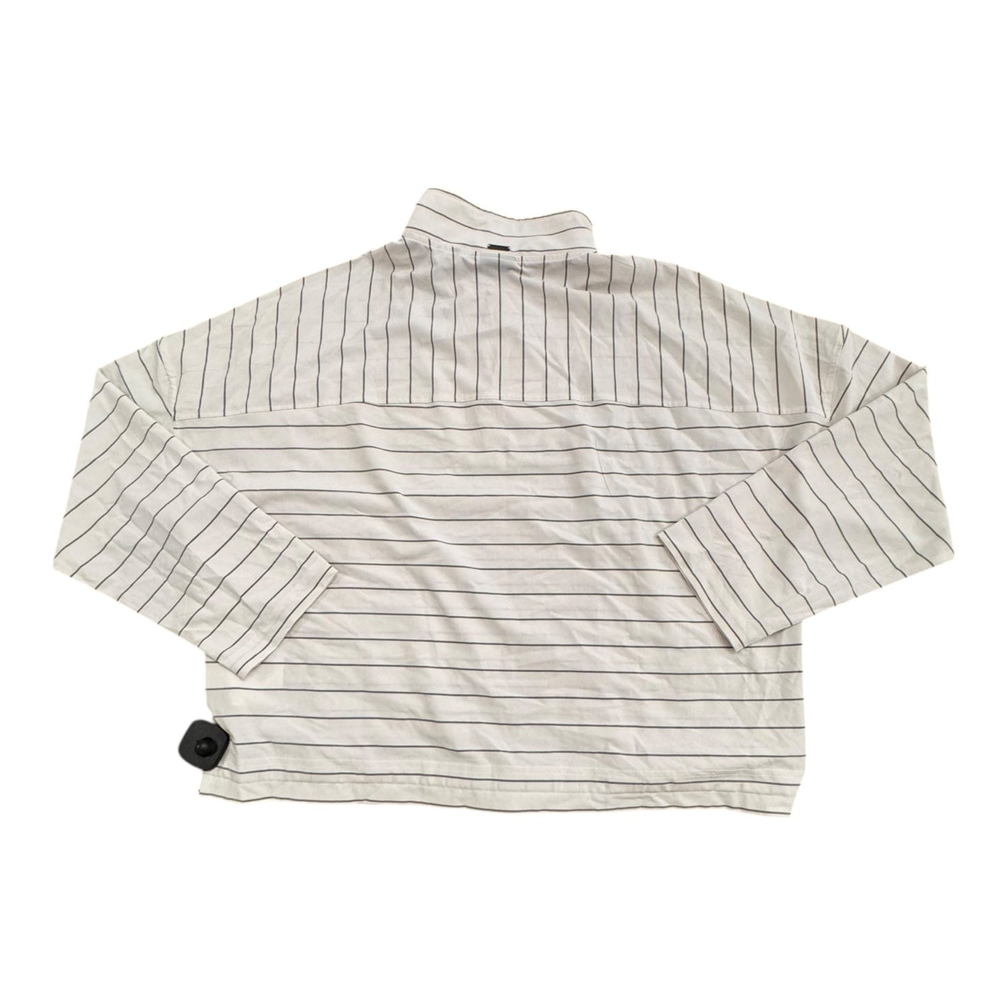 Athletic Top Ls Collar By Prana In Striped Pattern, Size:L