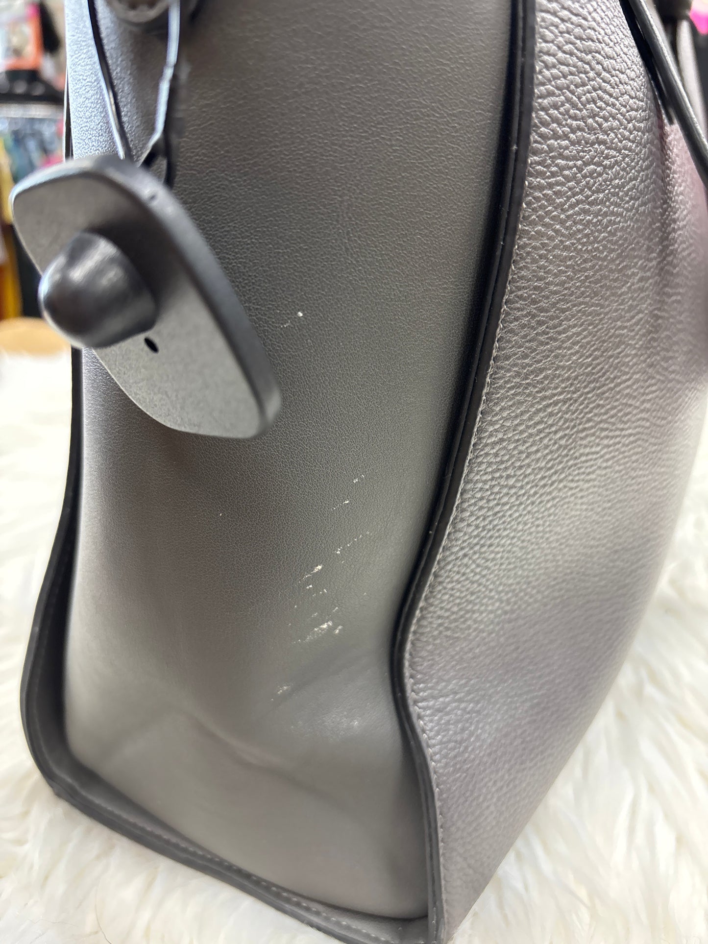 Handbag Leather By Cmc In Grey, Size:Large