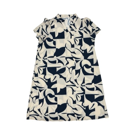 Dress Casual Midi By Emery Rose In Blue & Cream, Size:Xl