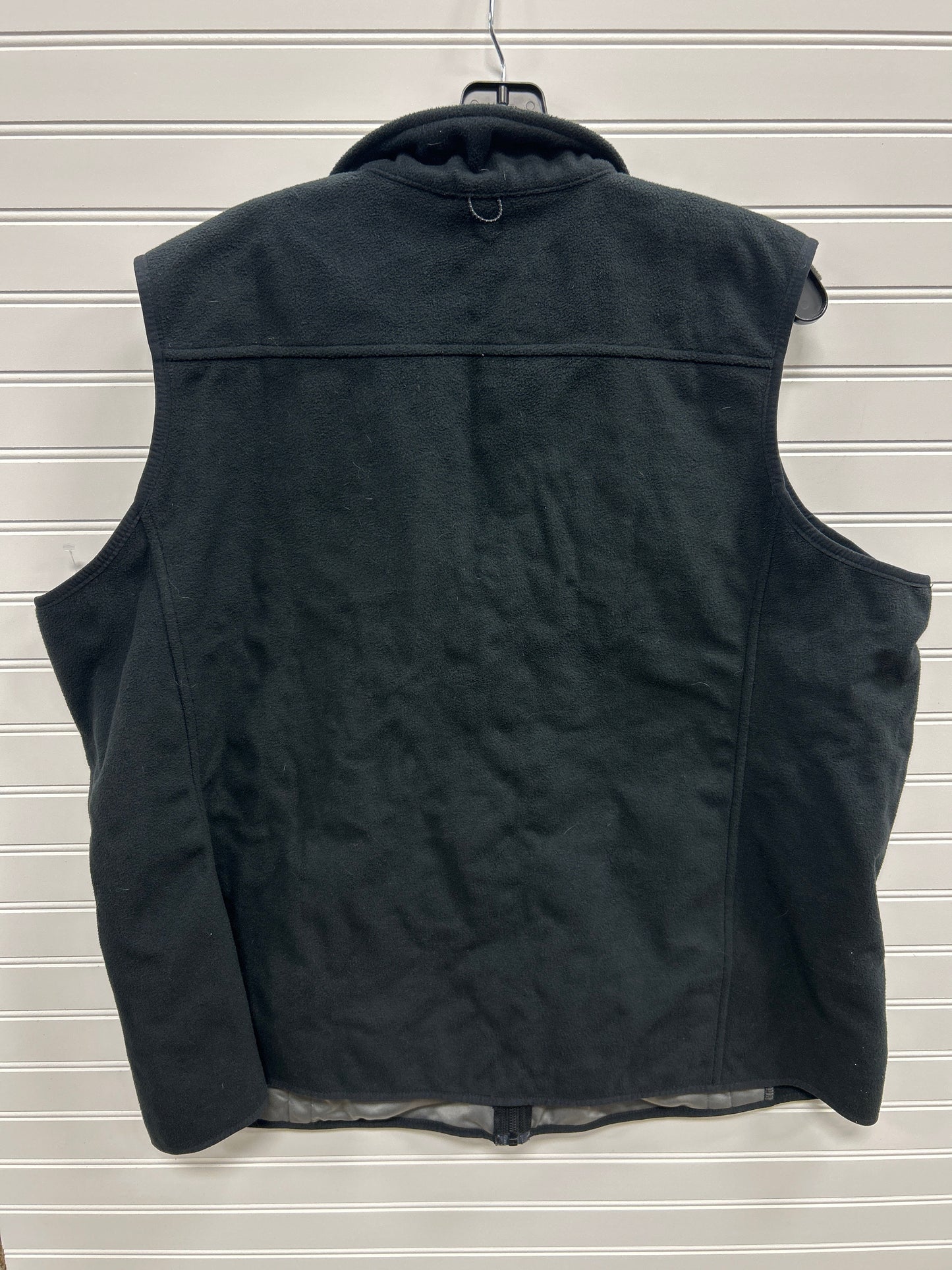 Vest Fleece By Lands End In Black, Size:2X