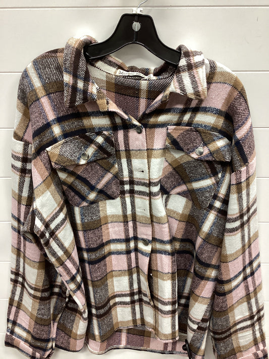 Jacket Shirt By Clothes Mentor In Brown, Size:2X