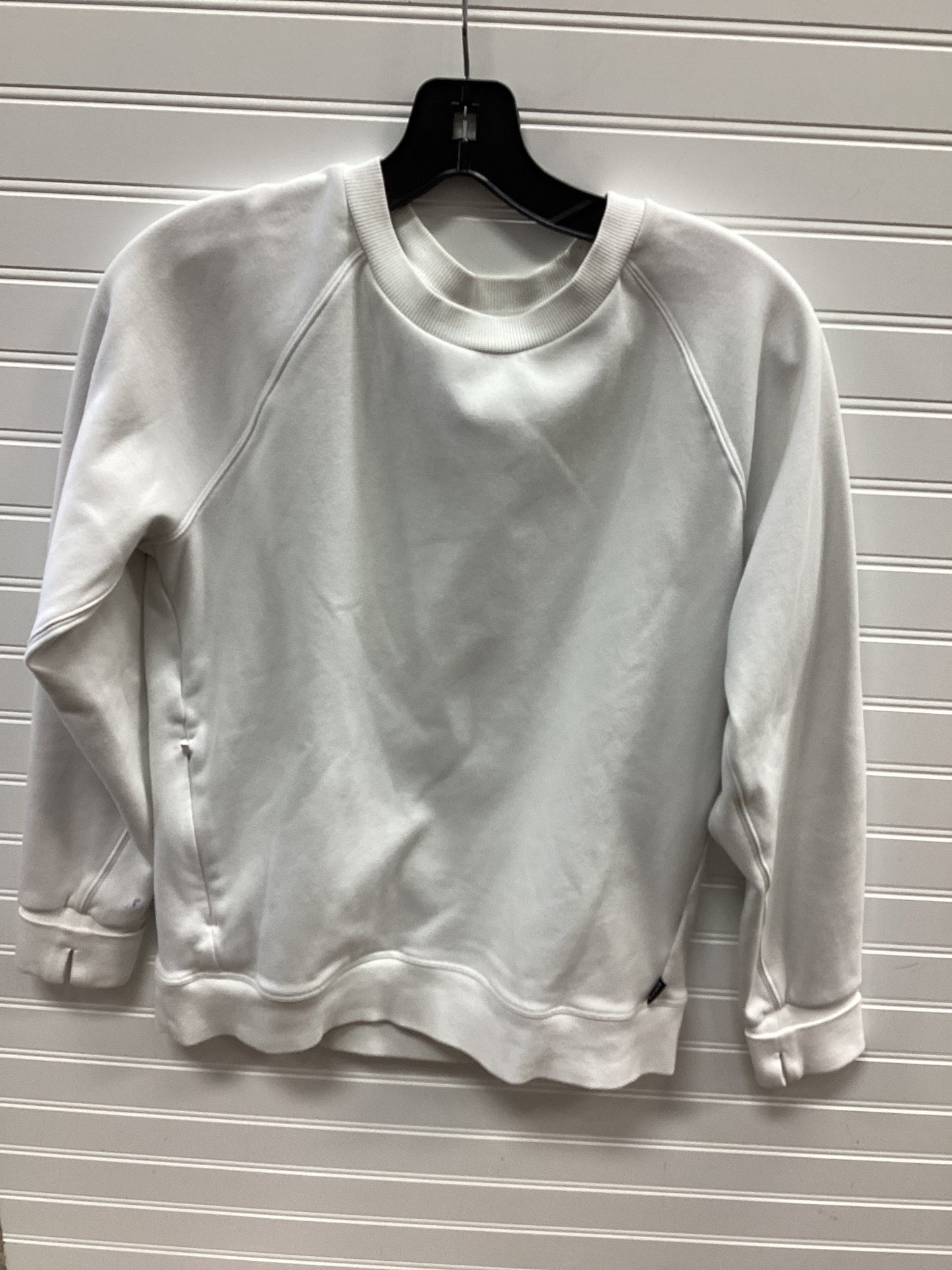 Athletic Sweatshirt Crewneck By Athleta In White, Size:Sp