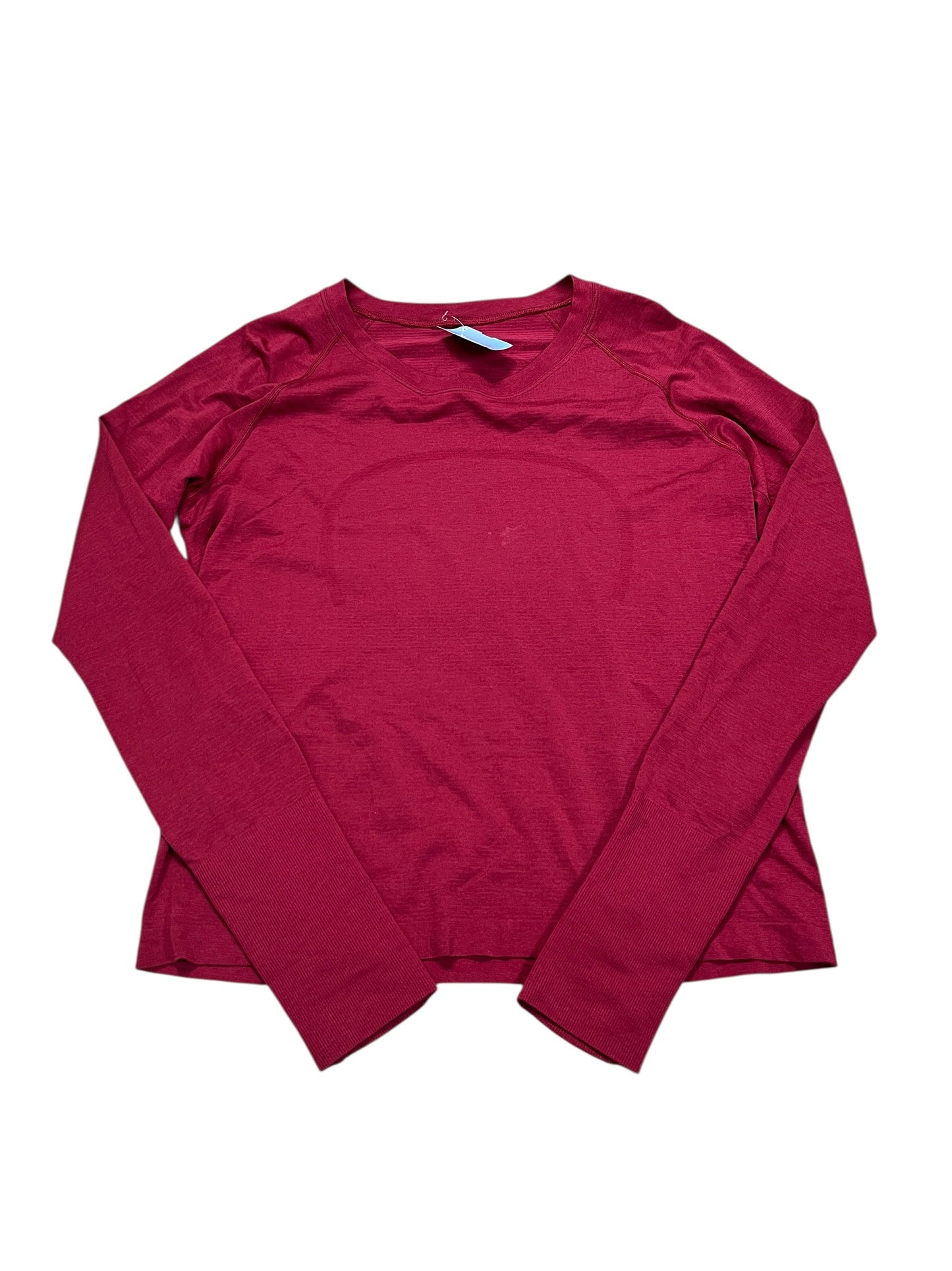 Athletic Top Ls Crewneck By Lululemon In Pink, Size:M