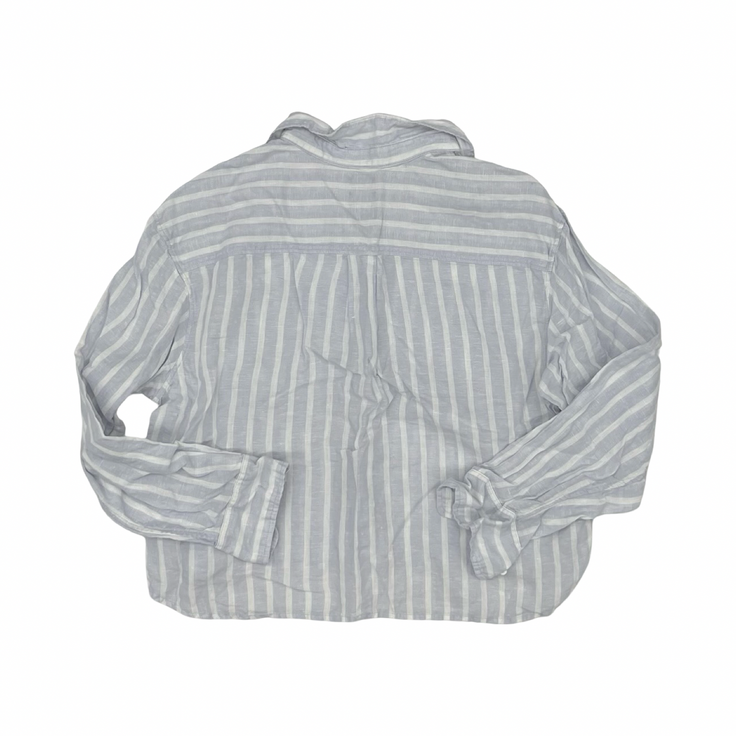 Blouse Ls By Gap In Blue & White, Size:M