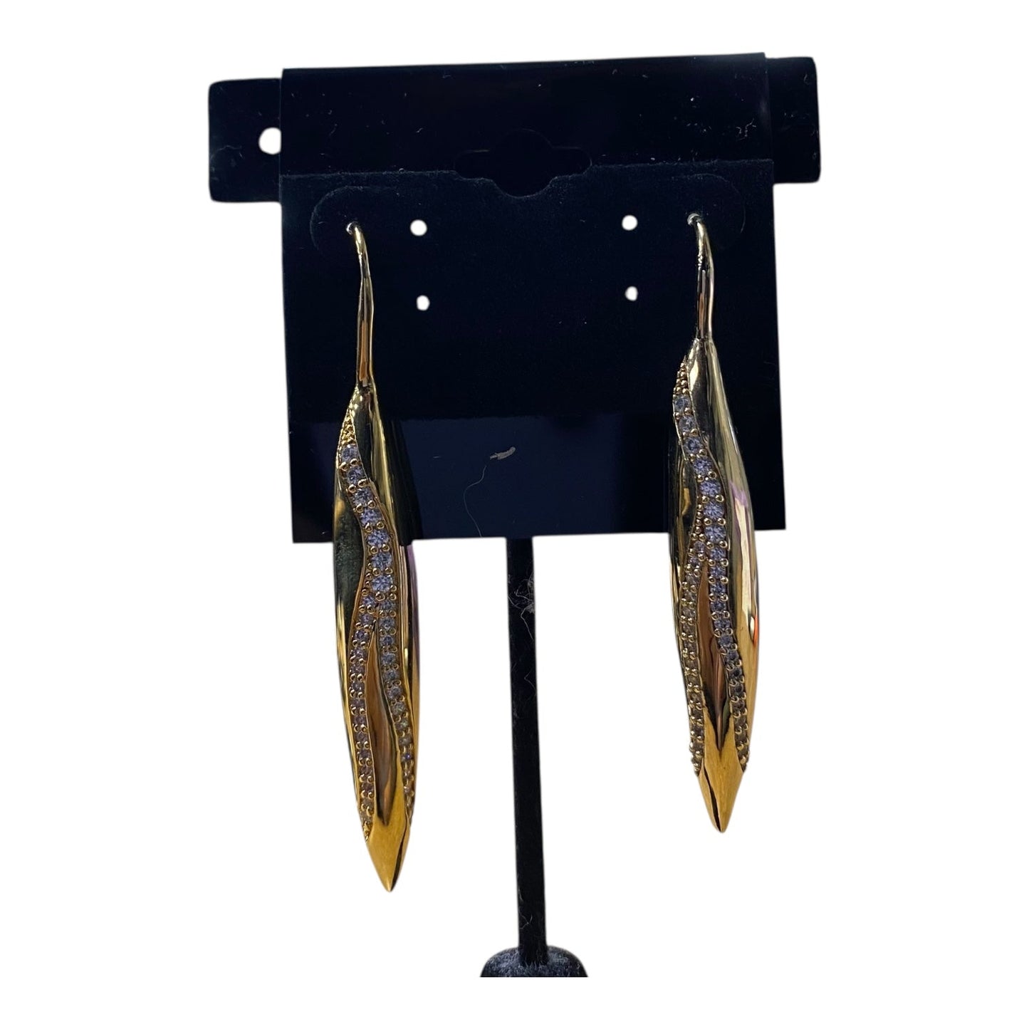 Earrings Designer By Swarovski In Gold