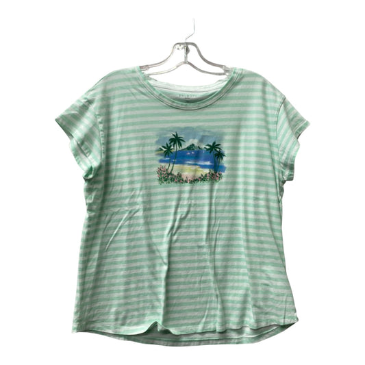 Top Ss By Talbots In Green & White, Size:Xlp