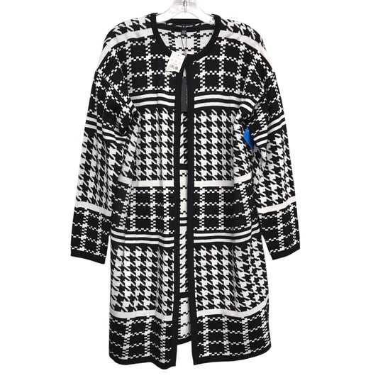 Sweater Cardigan By Cable And Gauge In Black & White, Size:Xl
