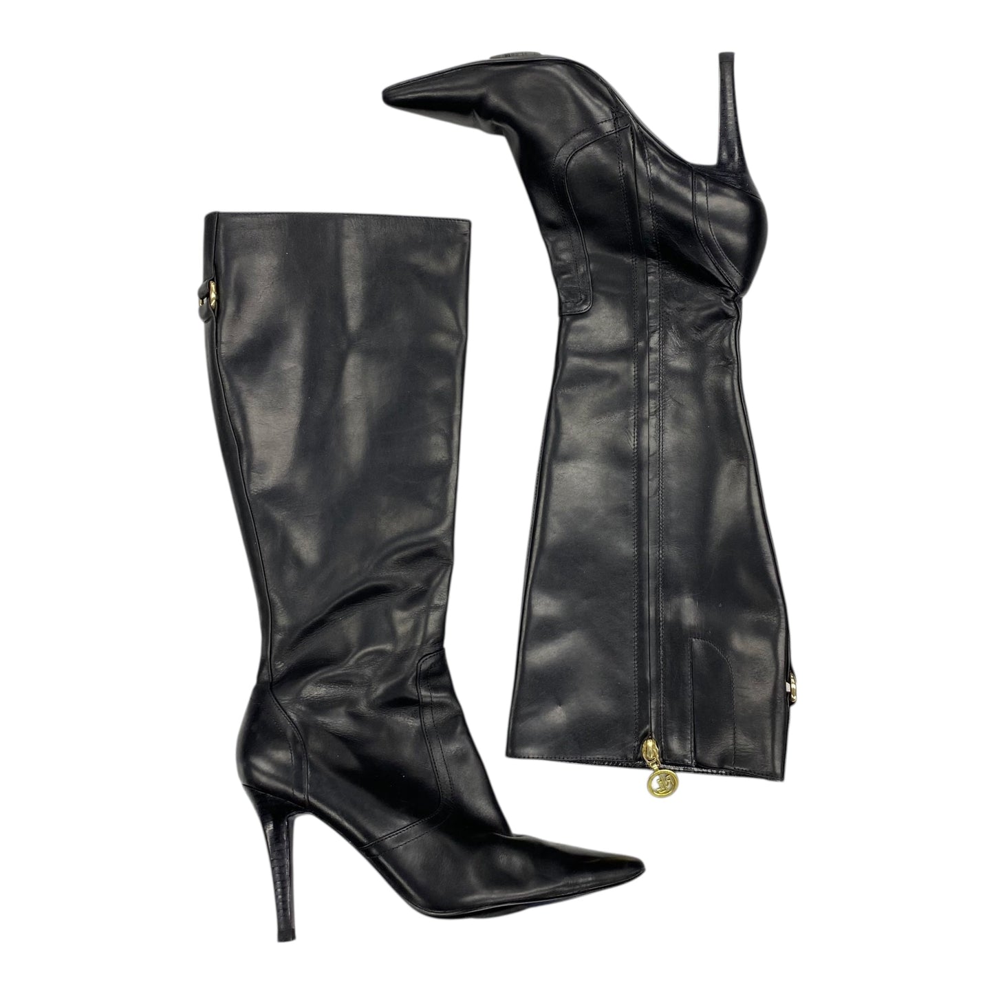 Boots Leather By Lauren By Ralph Lauren In Black, Size:6
