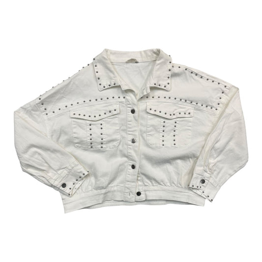 Jacket Denim By Ee Some In White Denim, Size:M
