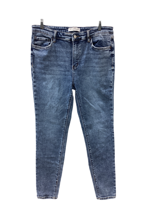Jeans Straight By Flying Monkey In Blue Denim, Size:10