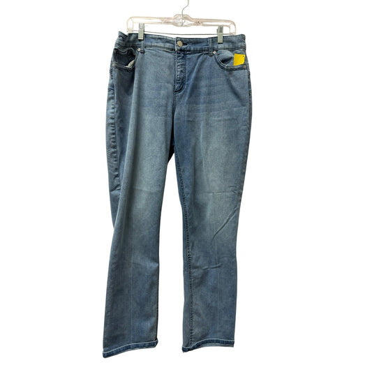Jeans Straight By Chicos In Blue Denim, Size:14