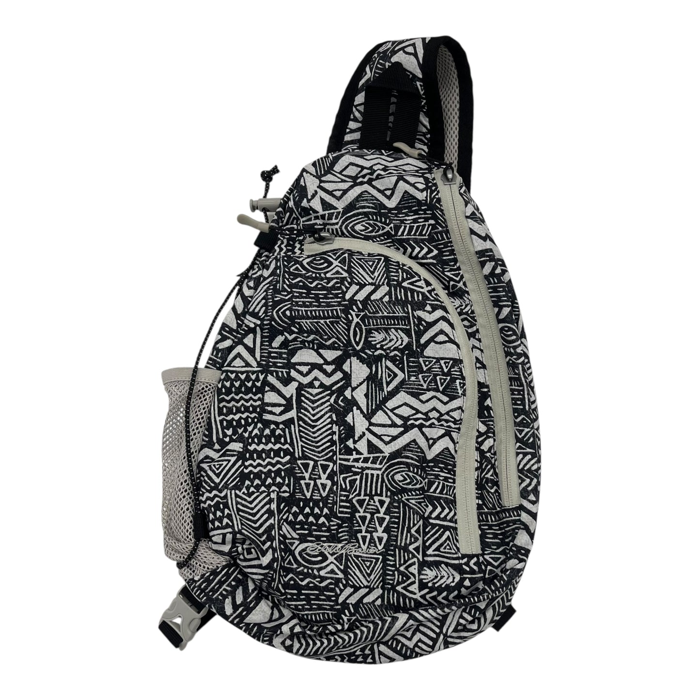 Backpack By Clothes Mentor In Black & Cream, Size:Medium