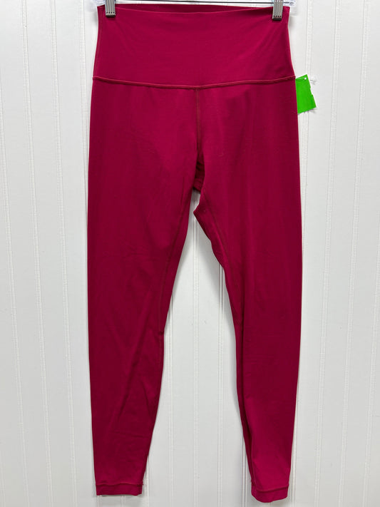Athletic Leggings By Lululemon In Pink, Size:8