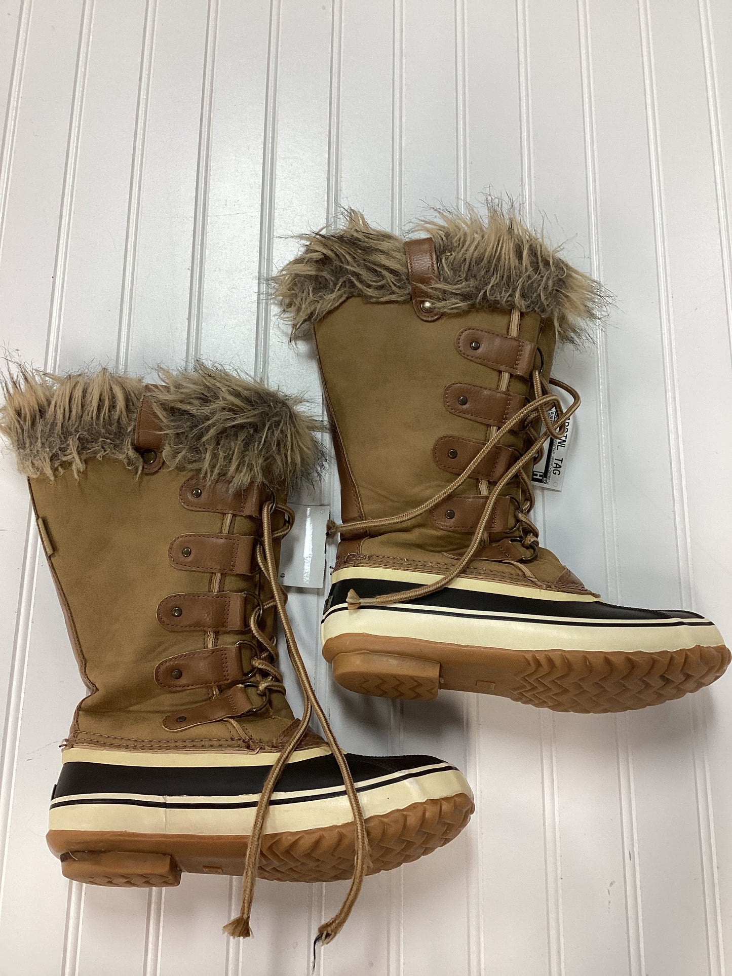 Boots Snow By Jambu In Tan, Size:6.5