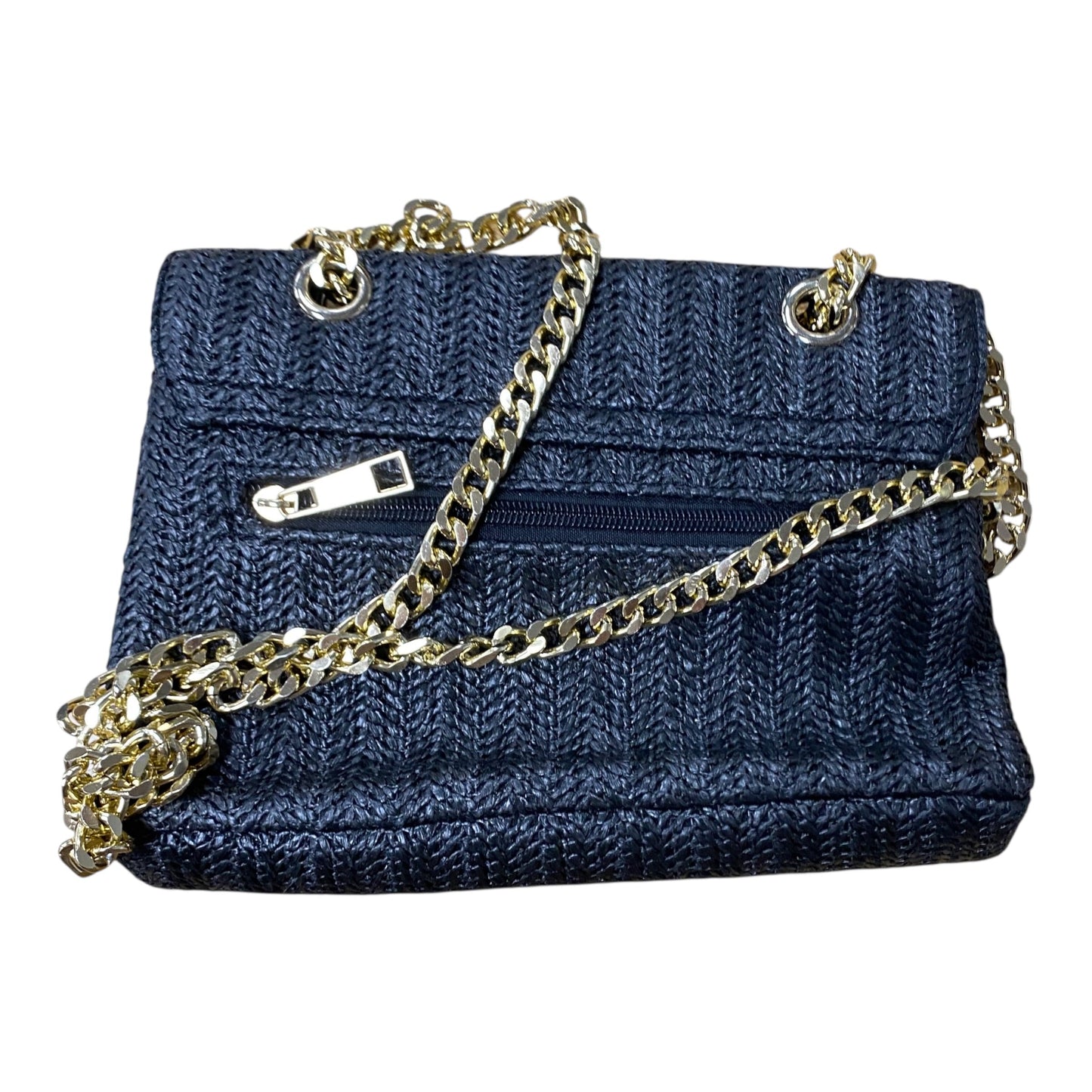 Crossbody By Aldo In Black & Gold, Size:Small
