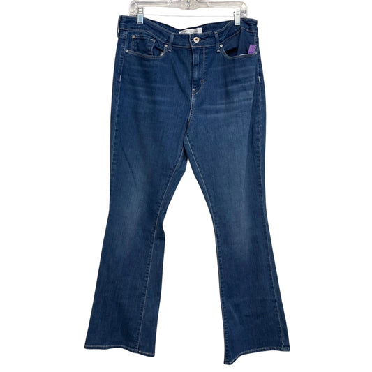 Jeans Boot Cut By Levis In Blue Denim, Size:16
