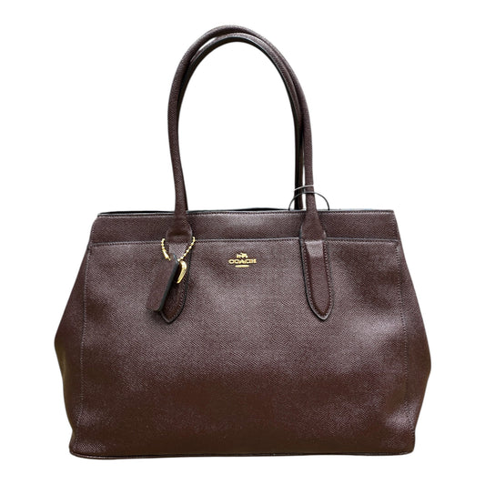 Handbag Designer By Coach In Maroon, Size:Large