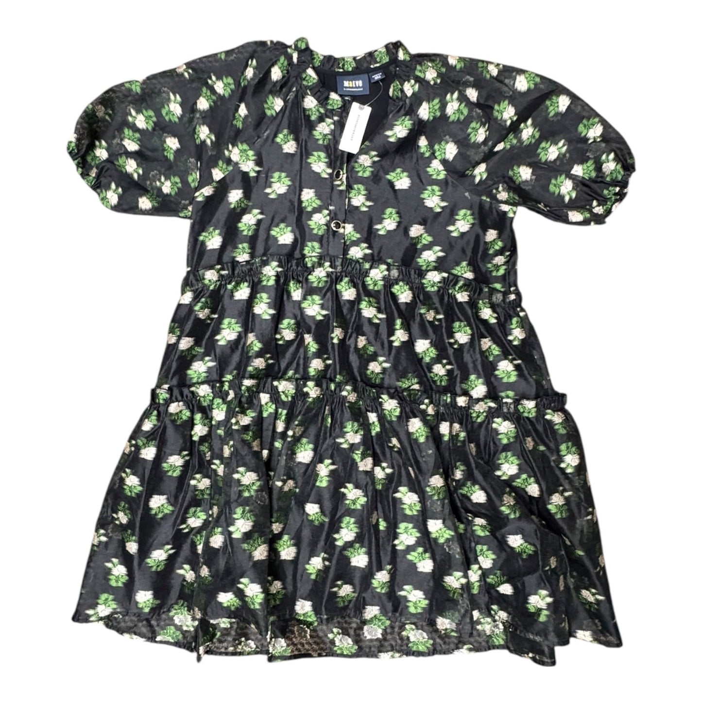 Dress Party Short By Maeve In Black & Green, Size:M