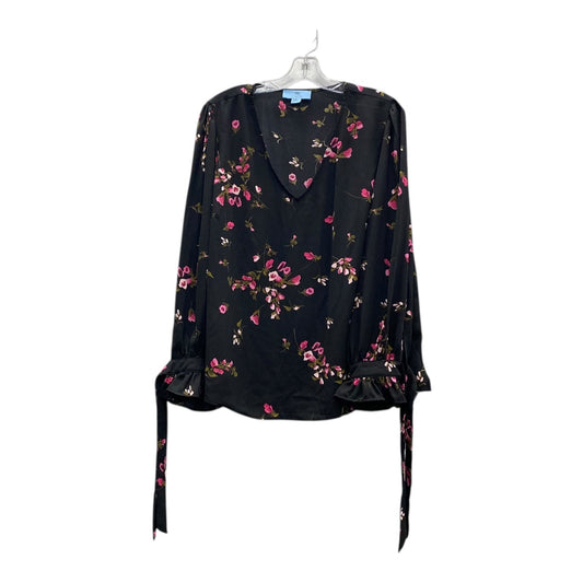 Top Ls By Cece In Black & Pink, Size:1X