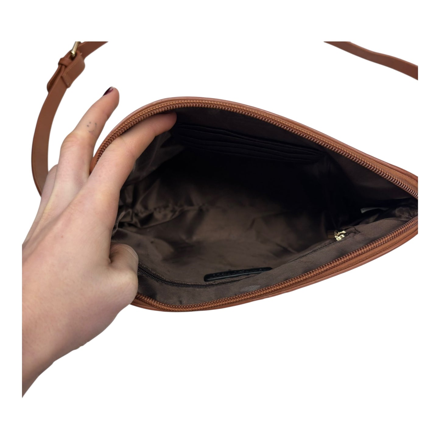 Crossbody By Clothes Mentor In Black & Brown, Size:Medium