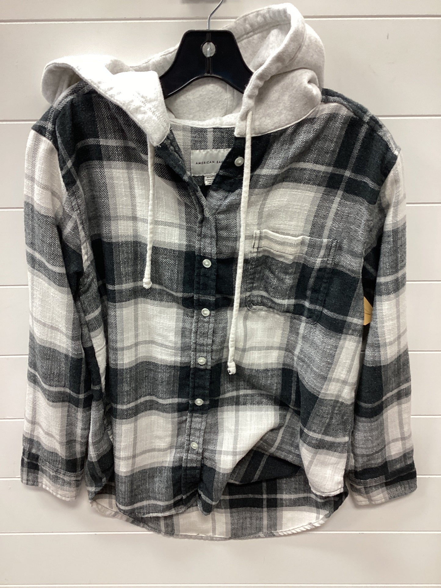 Top Ls By American Eagle In Grey & White, Size:Xs