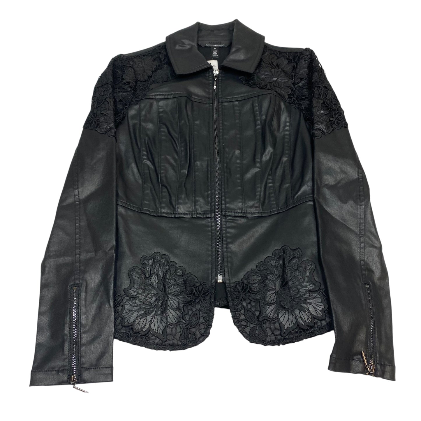 Jacket Denim By White House Black Market In Black Denim, Size:0