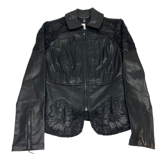 Jacket Denim By White House Black Market In Black Denim, Size:0