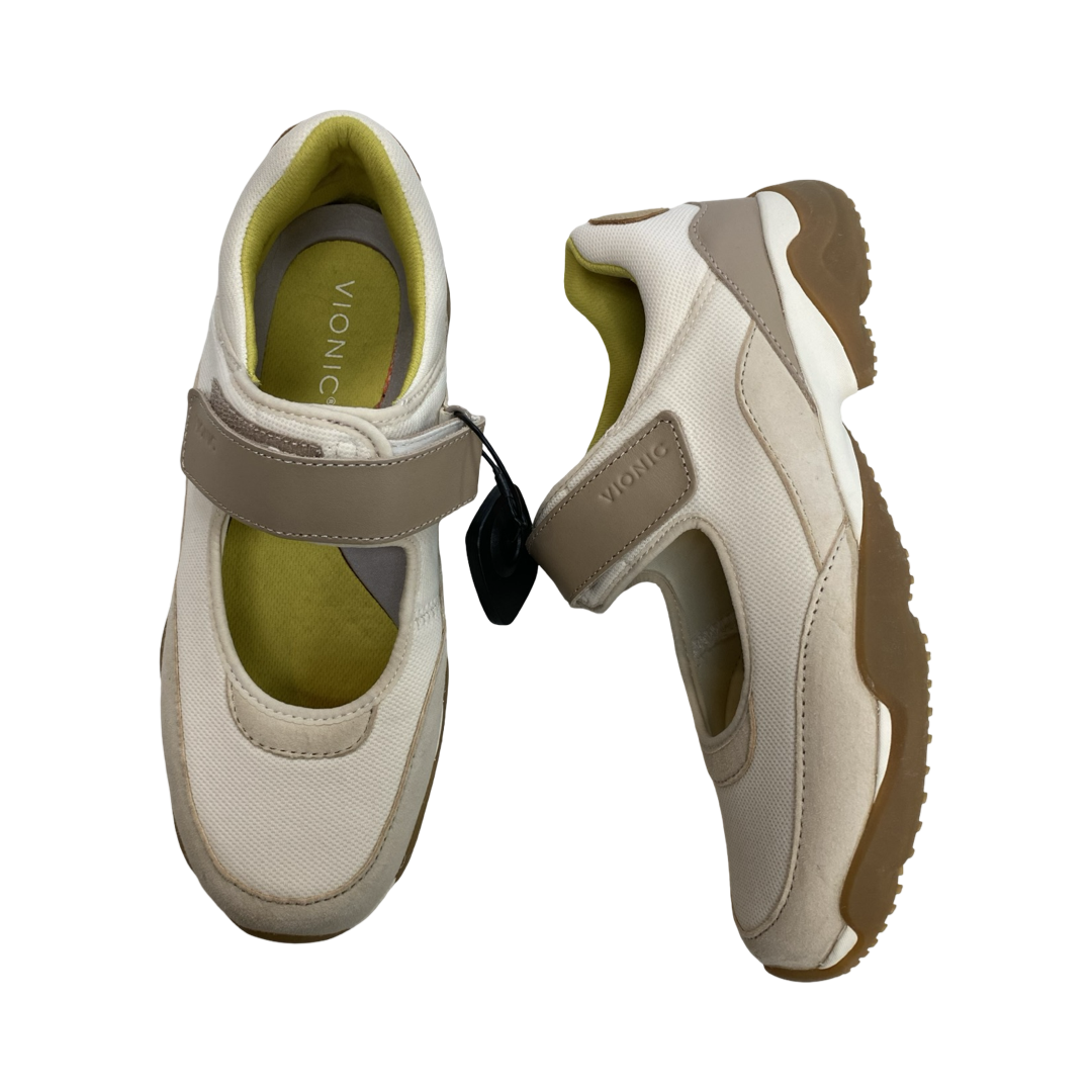 Shoes Athletic By Vionic In Brown & Cream, Size:8.5