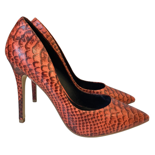 Shoes Heels Stiletto By Charles By Charles David In Orange, Size:7