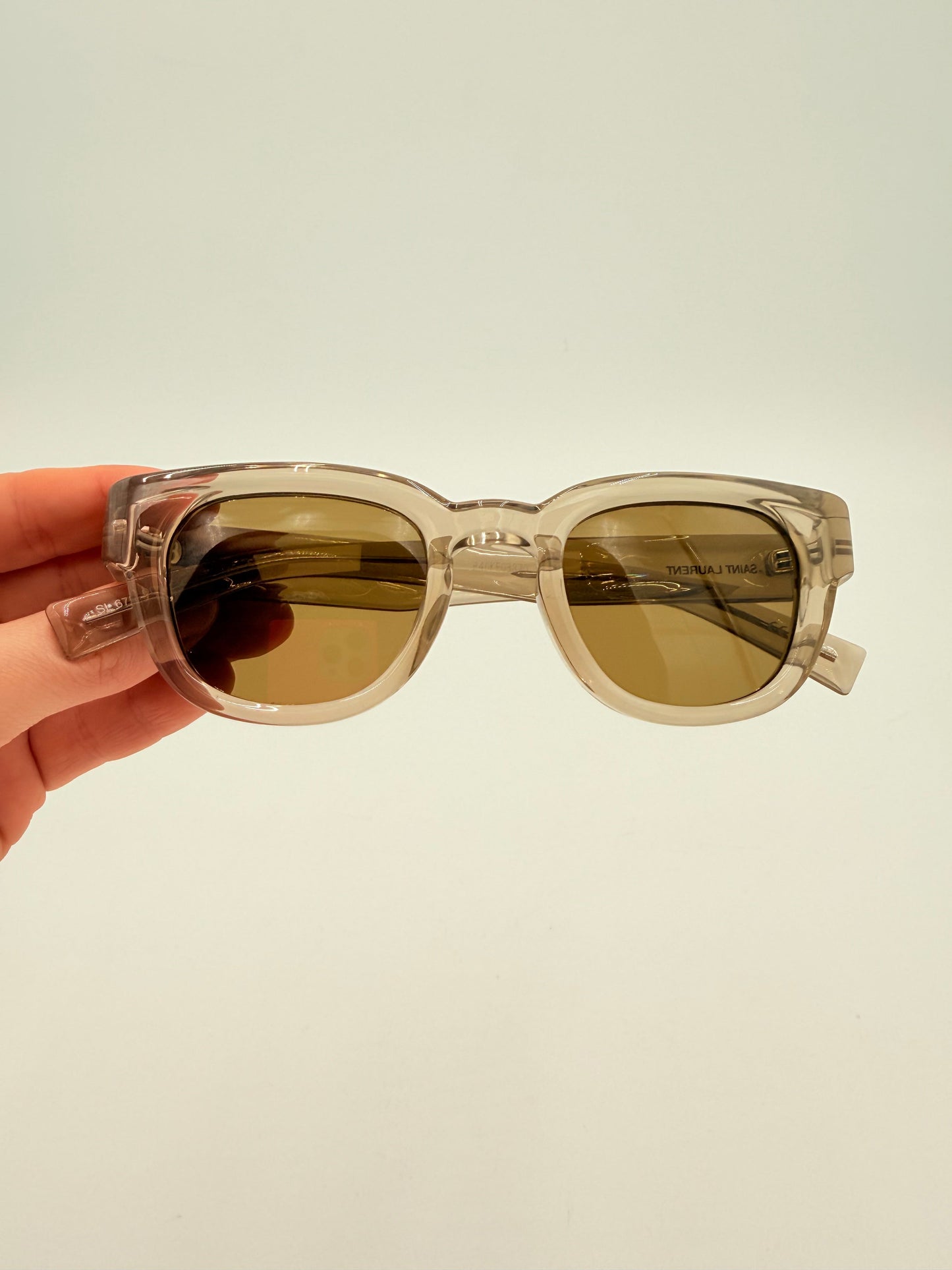 Sunglasses Luxury Designer By Yves Saint Laurent In Beige