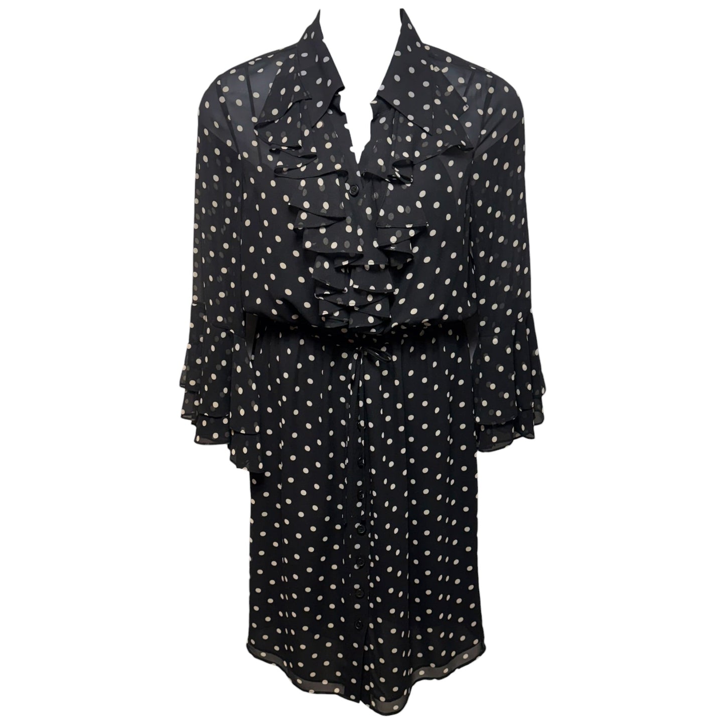 Dress Casual Midi By Rickie Freeman & Teri Jon In Polkadot Pattern, Size: 16